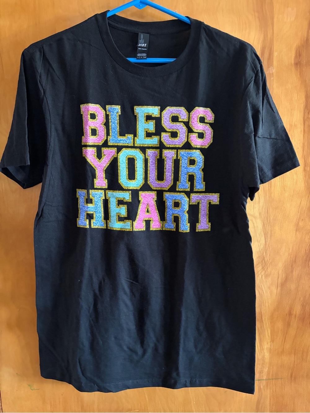 Custom-made by essential tees ladies Black Graphic Tee - "Bless Your Heart"